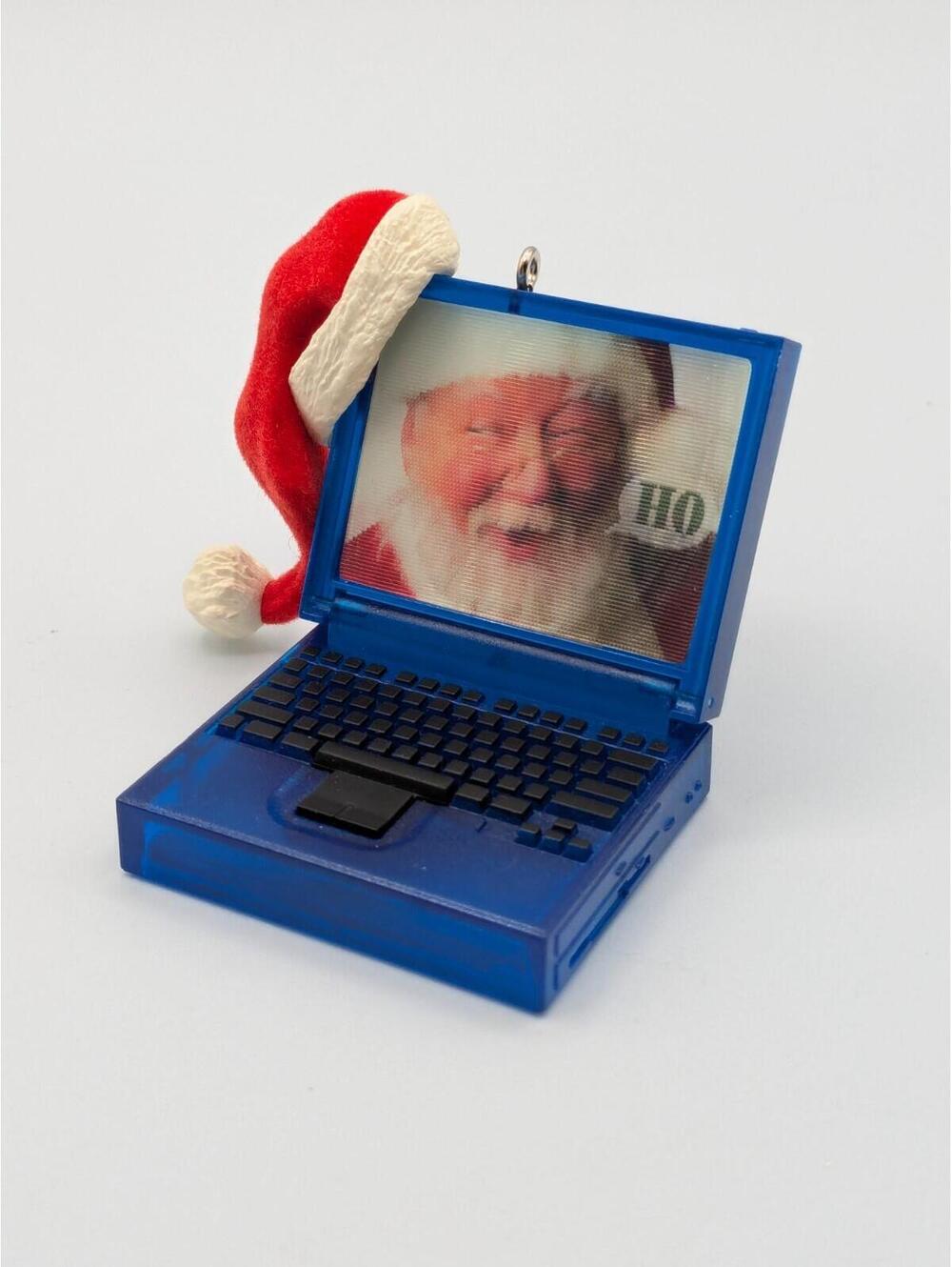 Hallmark Keepsake Laptop Santa 2001, Vintage Christmas Ornament